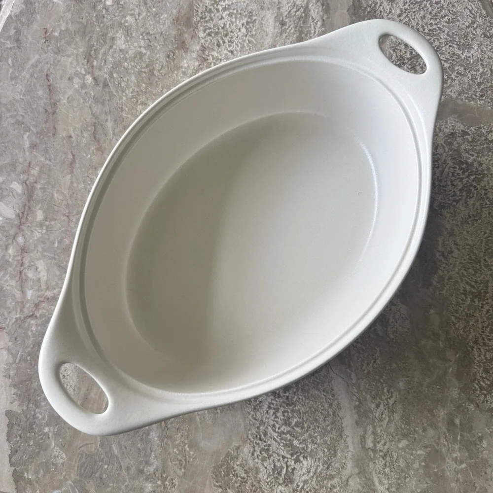 Corning Ware Creations Oval Casserole Dish with Lid - 2 Quart Ceramic Stoneware
